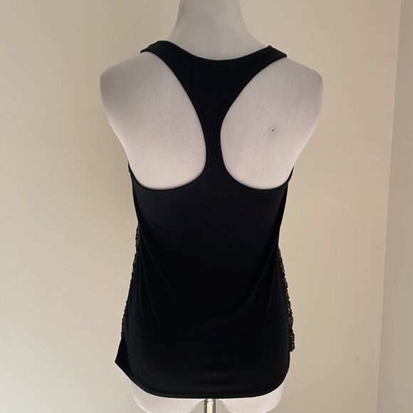 Black sequins racer back tank top by Material Girl size XS - Picture 4 of 6